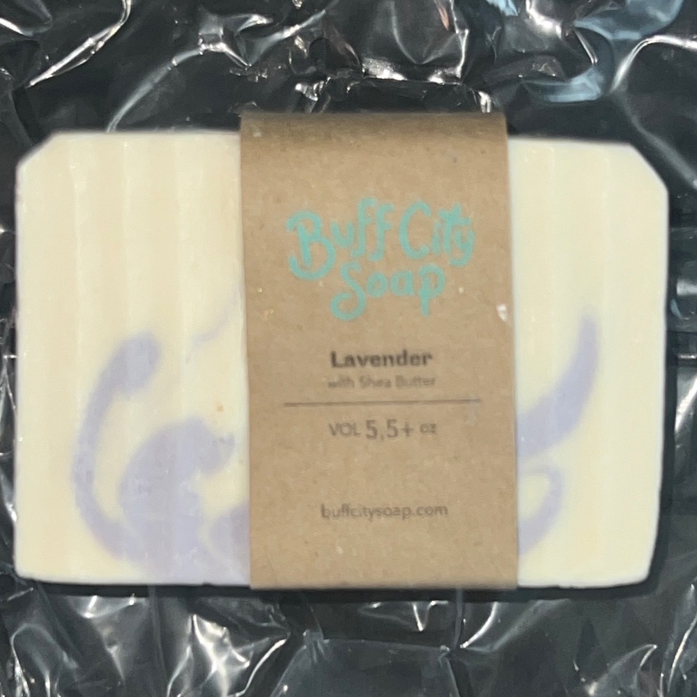 Buff City Soap Lavender Shea Butter Bar Soap 5.5oz New Handmade Plant Based‎